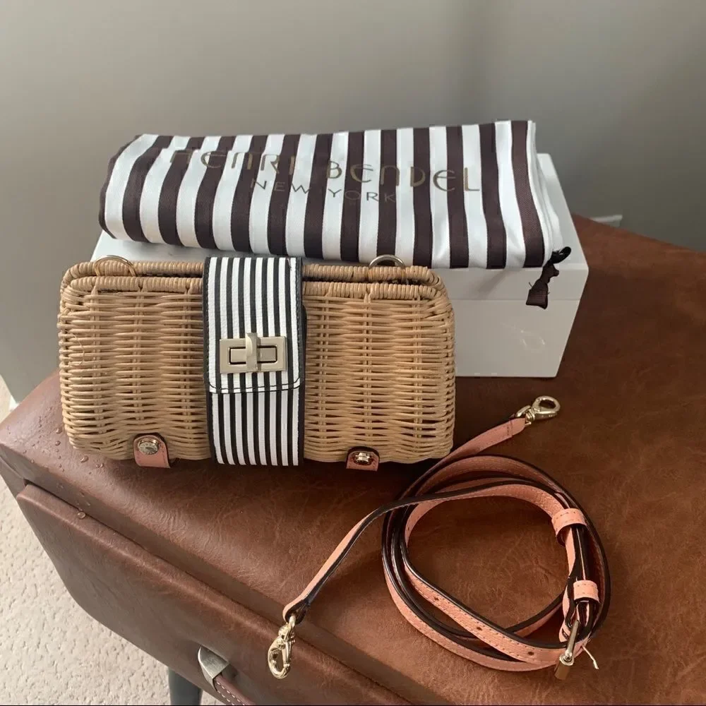 Henri Bendel Montauk Wicker Clutch